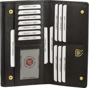 KORUMA Damski czarny portfel antyRFID - Koruma (KUK-38PBL) Uniwersalny 4