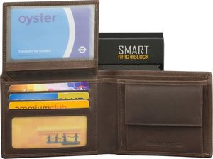 KORUMA Portfel na karty i monety SMART RFID BLOCK (brąz) Uniwersalny 1