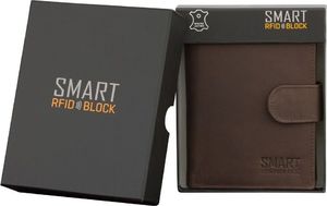KORUMA Brązowy portfel antyRFID - SMART RFID BLOCK (SM-904HBR) Uniwersalny 1