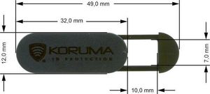 KORUMA Czarna zaślepka na kamerę - Koruma (KUK-104BL) Uniwersalny 5