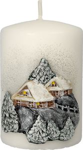 Artman świeca Zimowy Domek walec mały (987203) 1