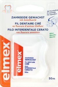 Elmex  Nić do zębów woskowana miętowa 1szt-50m 1