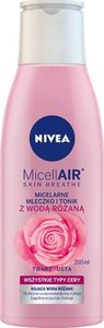 Nivea Micell Air Skin Breathe Micelarne Mleczko i Tonik z Wodą Różaną 200ml 1