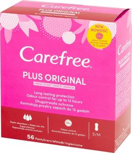 Johnson & Johnson Carefree Plus Original Wkładki higieniczne Fresh Scent - świeży zapach 1op.-56szt 1