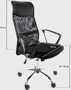 Krzesło biurowe Giosedio BSX004 Czarne 5