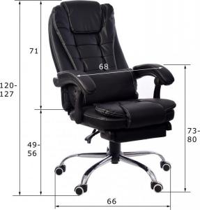 Krzesło biurowe Giosedio FBK004W Czarne 5