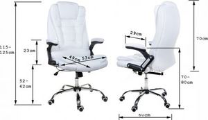 Krzesło biurowe Giosedio FBJ Białe 6