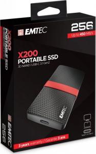 Dysk zewnętrzny SSD Emtec Portable X200 256GB Czarno-czerwony (ECSSD256GX200) 2