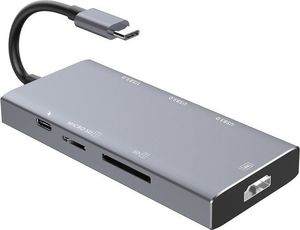 Stacja/replikator Havit Adapter 7w1 Havit H408 HUB USB-C do 3x USB 3.0 + HDMI + PD + SD + microSD 1