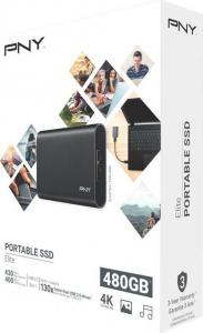 Dysk zewnętrzny SSD PNY Elite 480GB Srebrny (PSD1CS1050S-480-RB) 4