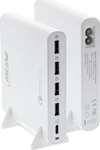HUB USB InLine 1x USB-C PD  + 4x USB-A 3.0 (31510W) 2