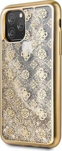 Guess Guess GUHCN58PEOLGGO iPhone 11 Pro złoty/gold hard case 4G Peony Liquid Glitter 2