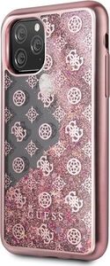 Guess Guess GUHCN58PEOLGPI iPhone 11 Pro różowo-złoty/rose-gold hard case 4G Peony Liquid Glitter 2