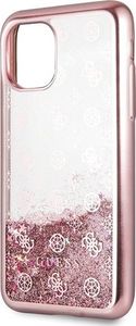 Guess Guess GUHCN58PEOLGPI iPhone 11 Pro różowo-złoty/rose-gold hard case 4G Peony Liquid Glitter 3