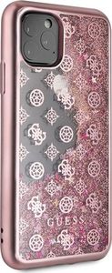 Guess Guess GUHCN58PEOLGPI iPhone 11 Pro różowo-złoty/rose-gold hard case 4G Peony Liquid Glitter 5