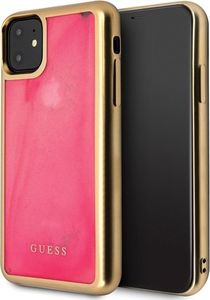 Guess Guess GUHCN61GLTRPI iPhone 11 różowy /pink hard case Glow in the Dark Sand Matte 1