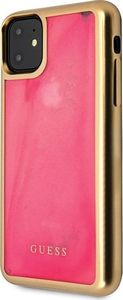 Guess Guess GUHCN61GLTRPI iPhone 11 różowy /pink hard case Glow in the Dark Sand Matte 2