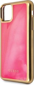 Guess Guess GUHCN61GLTRPI iPhone 11 różowy /pink hard case Glow in the Dark Sand Matte 3