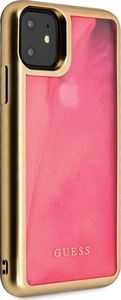 Guess Guess GUHCN61GLTRPI iPhone 11 różowy /pink hard case Glow in the Dark Sand Matte 5