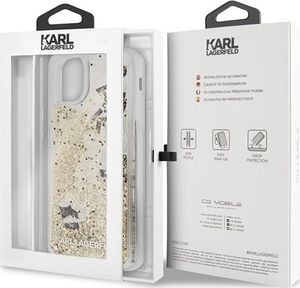 Karl Lagerfeld Karl Lagerfeld KLHCN65ROGO iPhone 11 Pro Max czarno-złoty/black & gold hard case Glitter 7