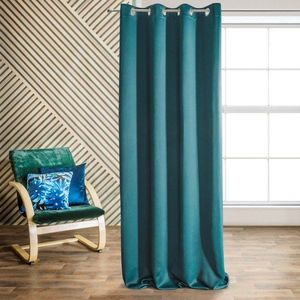 Eurofirany Zasłona Dekoracyjna Parisa Ciemny Turkus 135x250 4