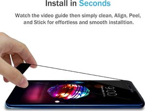 Szkło hartowane 5D LG K30 czarne Full Glue uniwersalny 2