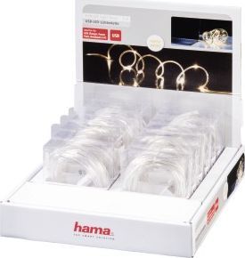 Hama ŁAŃCUCH LED USB, BIAŁY 3M, DISPLAY 1