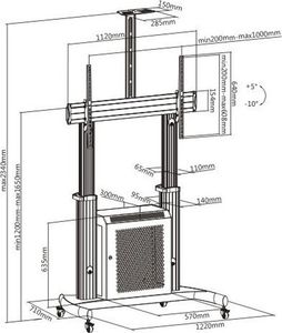 Techly Stojak podłogowy ICA-TR29 60'' - 100'' 3