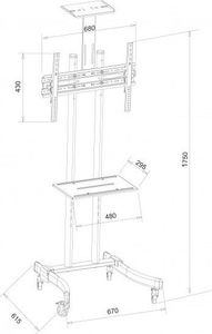 Techly Stojak podłogowy ICA-TR23 32'' - 70'' 3