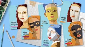 Dizao Putojanti kaukė veidui ir kaklui su anglimi Dizao Masterpieces 25 g 2