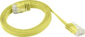 Lanberg Patchcord kat. 5e Flat 1m Żółty (PCUF5-10CC-0100-Y) 1