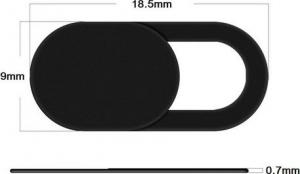4World Zaślepka zasłona kamery internetowej 3-PACK czarna-10604 2
