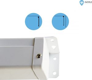 Ekran do projektora 4World Ekran projekcyjny ścienny + kabel HDMI gratis 221x124 (100cali,16:9) Matt White-Z08441 5