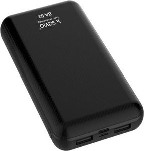 Powerbank Savio 20000 mAh Czarny  (SAVIO BA-03) 3