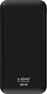 Powerbank Savio 20000 mAh Czarny  (SAVIO BA-03) 4