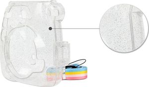 Pokrowiec LoveInstant Futerał Etui Pokrowiec Do Fujifilm Instax Mini 9 8 - Przezroczysty / Brokat 4