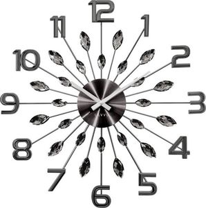 Lavvu zegar ścienny LCT1191 z kryształkami, średnica 49 cm uniwersalny 1