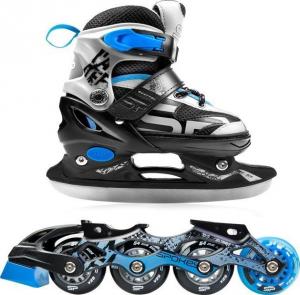Rolki Spokey Quattro 4w1 z wymienną płozą regulowane niebieskie r. 34-37 3