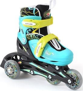 Rolki SMJ sport Rolki Combo Diego turkusowe r. 31-34 + kask + ochraniacze + torba 3