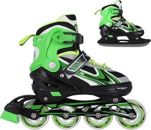 Rolki Nils Extreme NH18188 A z wymienną płozą regulowane zielone r. 39-43 2