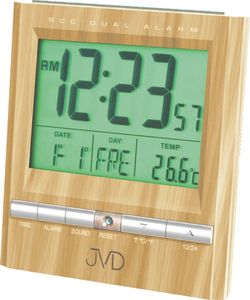 JVD Budzik Termometr, dwa alarmy, DCF77 (RB92.4) 1