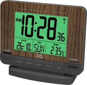 JVD Budzik (RB9242.2) termometr DCF77 dwa alarmy 1