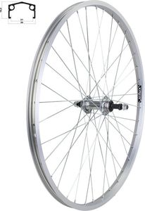 XMX Koło tylne aluminiowe 26" piasta stalowa pod wolnobieg Uniwersalny 1