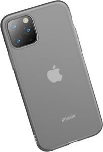 Baseus Baseus Jelly matowo przezroczyste żelowe etui pokrowiec iPhone 11 Pro Max czarny (WIAPIPH65S-GD01) uniwersalny 4