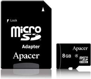 Karta Apacer AP8GMCSH4-R MicroSD 8 GB Class 4  (AP8GMCSH4-R) 1