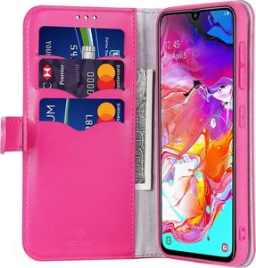 Dux Ducis Kado kabura etui portfel pokrowiec z klapką Samsung Galaxy A50 różowy uniwersalny 2
