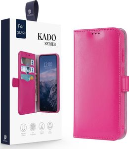 Dux Ducis Kado kabura etui portfel pokrowiec z klapką Samsung Galaxy A50 różowy uniwersalny 3