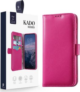 Dux Ducis Kado kabura etui portfel pokrowiec z klapką Huawei P30 Lite różowy uniwersalny 3