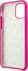 Guess Guess GUHCN65LS4GFU iPhone 11 Pro Max fuksja/fuchsia hard case Silicone 4G Tone On Tone uniwersalny 3