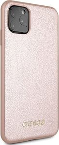 Guess Guess GUHCN65IGLRG iPhone 11 Pro Max różowo-złoty/rose gold hard case Iridescent uniwersalny 5